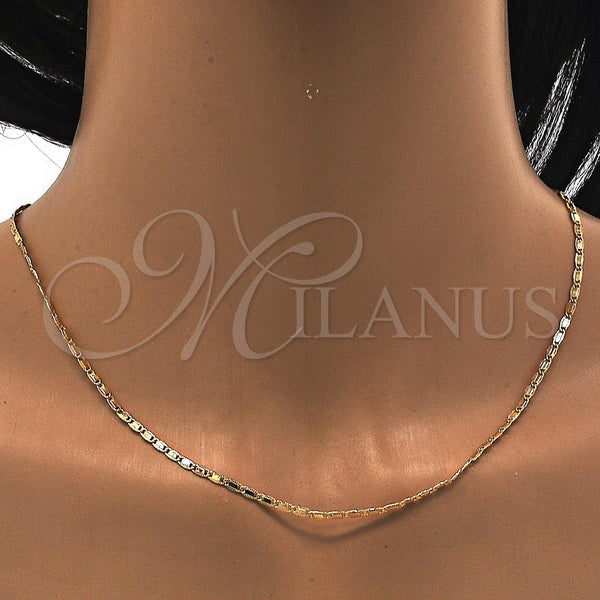 Gold Filled Necklace — Basic Necklace Polished 04. 02 MM Thickness 20 — alternate product view — SKU 116904 | Oro Laminado collar — básico Necklace pulido 04. 02 MM Thickness 20 — SKU 116904