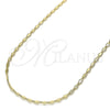Oro Laminado Basic Necklace, Gold Filled Style Polished, Golden Finish, 04.213.0071.20 (02 MM Thickness, 20 Inches Length)