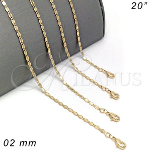 Gold Filled Necklace — Basic Necklace Polished 04. 02 MM Thickness 20 — main product view — SKU 116904 | Oro Laminado collar — básico Necklace pulido 04. 02 MM Thickness 20 — SKU 116904