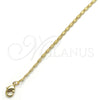 Oro Laminado Basic Necklace, Gold Filled Style Polished, Golden Finish, 04.213.0071.22 (02 MM Thickness, 22 Inches Length)