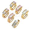 Oro Laminado Huggie Hoop, Gold Filled Style with Multicolor Cubic Zirconia, Polished, Golden Finish, 02.210.0075.15