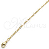 Oro Laminado Basic Necklace, Gold Filled Style Figaro Concave Design, Polished, Golden Finish, 04.213.0069.18 (02 MM Thickness, 18 Inches Length)