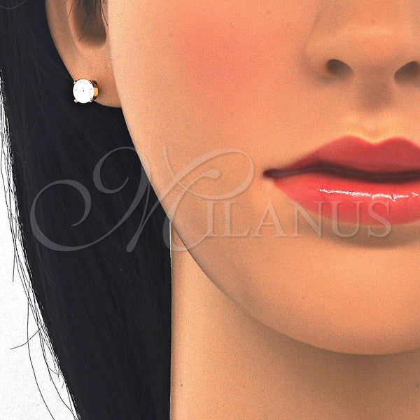 Gold Filled Ring — Stud Earring with White Cubic Zirconia Polished 5. — alternate product view — SKU 116964 | Oro Laminado anillo — Stud Earring with blanco Cubic Zirconia pulido 5. — SKU 116964