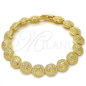 Gold Filled Bracelet — Fancy Bracelet Diamond Cutting 03. Thickness 8 Inches — main product view — SKU 116987 | Oro Laminado brazalete — elegante Bracelet Diamond Cutting 03. Thickness 8 Inches — SKU 116987