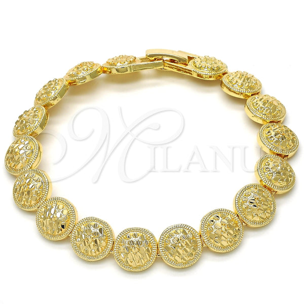 Gold Filled Bracelet — Fancy Bracelet Diamond Cutting 03. Thickness 8 Inches — main product view — SKU 116987 | Oro Laminado brazalete — elegante Bracelet Diamond Cutting 03. Thickness 8 Inches — SKU 116987