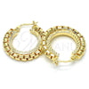 Oro Laminado Small Hoop, Gold Filled Style Diamond Cutting Finish, Golden Finish, 02.100.0067.25