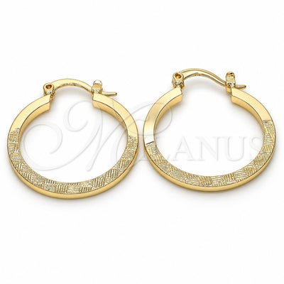 Oro Laminado Small Hoop, Gold Filled Style Diamond Cutting Finish, Golden Finish, 02.170.0197.1.25