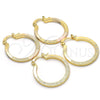 Oro Laminado Small Hoop, Gold Filled Style Diamond Cutting Finish, Golden Finish, 02.170.0197.1.25