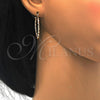 Oro Laminado Medium Hoop, Gold Filled Style Twist Design, Polished, Tricolor, 02.170.0192.1.30