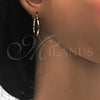 Oro Laminado Small Hoop, Gold Filled Style Matte Finish, Golden Finish, 02.170.0204.25