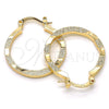 Oro Laminado Small Hoop, Gold Filled Style Matte Finish, Golden Finish, 02.170.0204.25