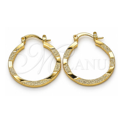 Oro Laminado Small Hoop, Gold Filled Style Matte Finish, Golden Finish, 02.170.0204.25