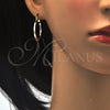 Oro Laminado Small Hoop, Gold Filled Style Matte Finish, Tricolor, 02.170.0204.1.25