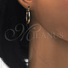 Oro Laminado Small Hoop, Gold Filled Style Matte Finish, Tricolor, 02.170.0204.1.25