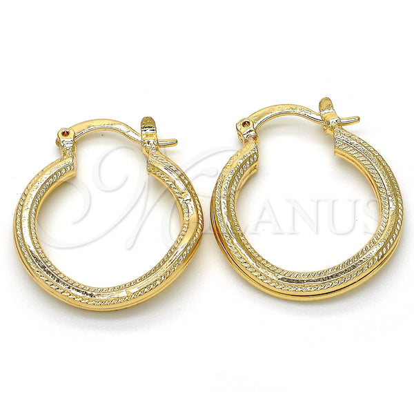 Gold Filled Hoop Earrings — Small Hoop Polished 02. — main product view — SKU 117053 | Oro Laminado aretes de aro — Small Hoop pulido 02. — SKU 117053