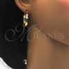 Oro Laminado Small Hoop, Gold Filled Style Polished, Tricolor, 02.170.0206.25