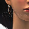 Oro Laminado Small Hoop, Gold Filled Style Twist Design, Diamond Cutting Finish, Tricolor, 02.65.2643.25