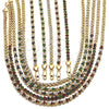 Oro Laminado Necklace and Bracelet, Gold Filled Style with Multicolor Cubic Zirconia, Polished, Golden Finish, 06.284.0013.4