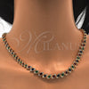 Oro Laminado Necklace and Bracelet, Gold Filled Style with White Cubic Zirconia, Polished, Golden Finish, 06.284.0014.4
