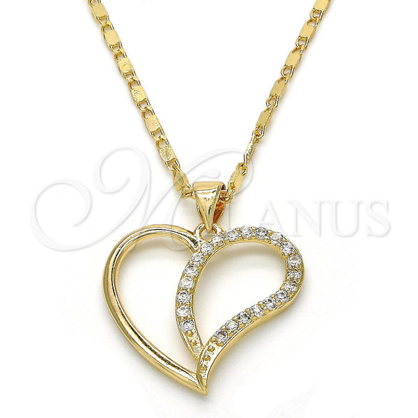 Gold Filled Necklace — Pendant Necklace with White Cubic Zirconia Polished 04.99. — main product view — SKU 117143 | Oro Laminado collar — Pendant Necklace with blanco Cubic Zirconia pulido 04.99. — SKU 117143