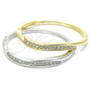 Oro Laminado Individual Bangle, Gold Filled Style with White Crystal, Polished, Golden Finish, 07.252.0057.04 (04 MM Thickness, Size 4 (2.25 Diameter))