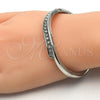 Rhodium Gold Filled Individual Bangle, with White Crystal, Polished, Rhodium Finish, 07.252.0057.1.04 (04 MM Thickness, Size 4 (2.25 Diameter))