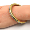 Oro Laminado Individual Bangle, Gold Filled Style with White Crystal, Polished, Golden Finish, 07.252.0063.04 (08 MM Thickness, Size 4 (2.25 Diameter))