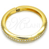 Oro Laminado Individual Bangle, Gold Filled Style with White Crystal, Polished, Golden Finish, 07.252.0063.04 (08 MM Thickness, Size 4 (2.25 Diameter))