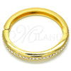Oro Laminado Individual Bangle, Gold Filled Style with White Crystal, Polished, Golden Finish, 07.252.0063.04 (08 MM Thickness, Size 4 (2.25 Diameter))