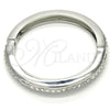 Rhodium Gold Filled Individual Bangle, with White Crystal, Polished, Rhodium Finish, 07.252.0063.1.04 (08 MM Thickness, Size 4 (2.25 Diameter))