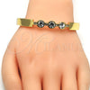 Oro Laminado Individual Bangle, Gold Filled Style with White Crystal, Polished, Golden Finish, 07.252.0068.05 (08 MM Thickness, Size 5 (2.50 Diameter))