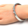 Rhodium Gold Filled Individual Bangle, with White Crystal, Polished, Rhodium Finish, 07.252.0068.1.05 (08 MM Thickness, Size 5 (2.50 Diameter))