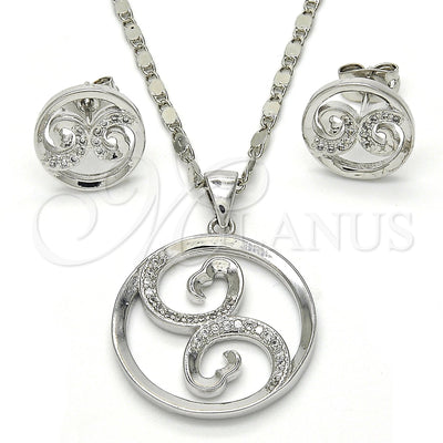 White Gold Filled Earring and Pendant Set 10.156.0106 for wholesale, main product view