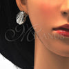 Rhodium Gold Filled Earring and Pendant Adult Set, Teardrop Design, with White Crystal, Polished, Rhodium Finish, 10.160.0151.1