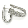 Rhodium Gold Filled Huggie Hoop, with White Cubic Zirconia, Polished, Rhodium Finish, 02.217.0074.15