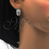 Rhodium Gold Filled Huggie Hoop, with White Cubic Zirconia, Polished, Rhodium Finish, 02.217.0075.20