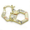 Oro Laminado Small Hoop, Gold Filled Style Diamond Cutting Finish, Tricolor, 02.102.0056.25 for wholesale, additional product view 5