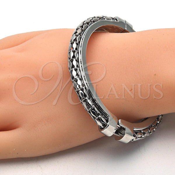 White Gold Filled Jewelry — Individual Bangle Polished 07. 10 MM Thickness Size — alternate product view — SKU 117560 | Oro Laminado Blanco joyería — Individual Bangle pulido 07. 10 MM Thickness Size — SKU 117560