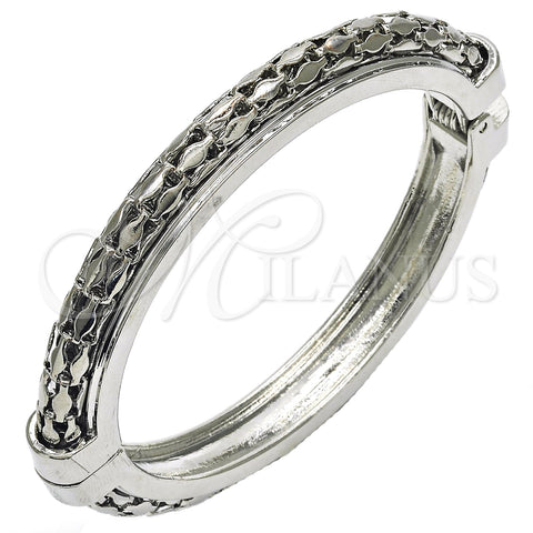 Rhodium Gold Filled Individual Bangle, Polished, Rhodium Finish, 07.252.0071.1.05 (10 MM Thickness, Size 5 (2.50 Diameter))