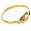 Oro Laminado Individual Bangle, Gold Filled Style Flower Design, Polished, Golden Finish, 07.185.0011.04 (05 MM Thickness, Size 4 (2.25 Diameter))