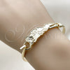 Oro Laminado Individual Bangle, Gold Filled Style Flower Design, Polished, Golden Finish, 07.185.0015.04 (05 MM Thickness, Size 4 (2.25 Diameter))