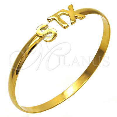 Oro Laminado Individual Bangle, Gold Filled Style Polished, Golden Finish, 07.185.0016.04 (05 MM Thickness, Size 4 (2.25 Diameter))
