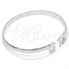 Rhodium Gold Filled Individual Bangle, Polished, Rhodium Finish, 07.185.0016.1.04 (05 MM Thickness, Size 4 (2.25 Diameter))