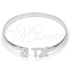 Rhodium Gold Filled Individual Bangle, Polished, Rhodium Finish, 07.185.0016.1.04 (05 MM Thickness, Size 4 (2.25 Diameter))