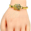 Oro Laminado Individual Bangle, Gold Filled Style Lion Design, Polished, Golden Finish, 07.185.0014.04 (05 MM Thickness, Size 4 (2.25 Diameter))