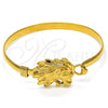 Oro Laminado Individual Bangle, Gold Filled Style Lion Design, Polished, Golden Finish, 07.185.0014.04 (05 MM Thickness, Size 4 (2.25 Diameter))