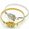 Oro Laminado Individual Bangle, Gold Filled Style Lion Design, Polished, Golden Finish, 07.185.0014.04 (05 MM Thickness, Size 4 (2.25 Diameter))