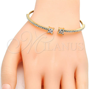 Gold Filled Jewelry — Individual Bangle with White Cubic Zirconia and White — main product view — SKU 117672 | Oro Laminado joyería — Individual Bangle with blanco Cubic Zirconia and blanco — SKU 117672