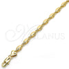 Oro Laminado Fancy Bracelet, Gold Filled Style Polished, Golden Finish, 03.210.0063.07 (04 MM Thickness, 7 Inches Length)