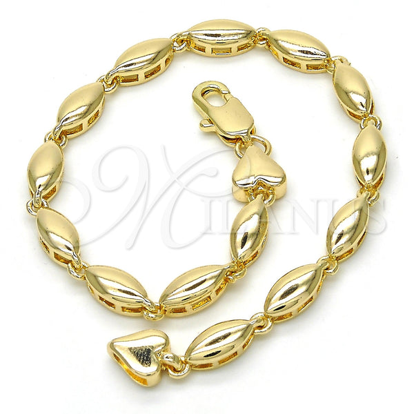 Gold Filled Bracelet — Fancy Bracelet Polished 03. 04 MM Thickness 7 — main product view — SKU 117692 | Oro Laminado brazalete — elegante Bracelet pulido 03. 04 MM Thickness 7 — SKU 117692